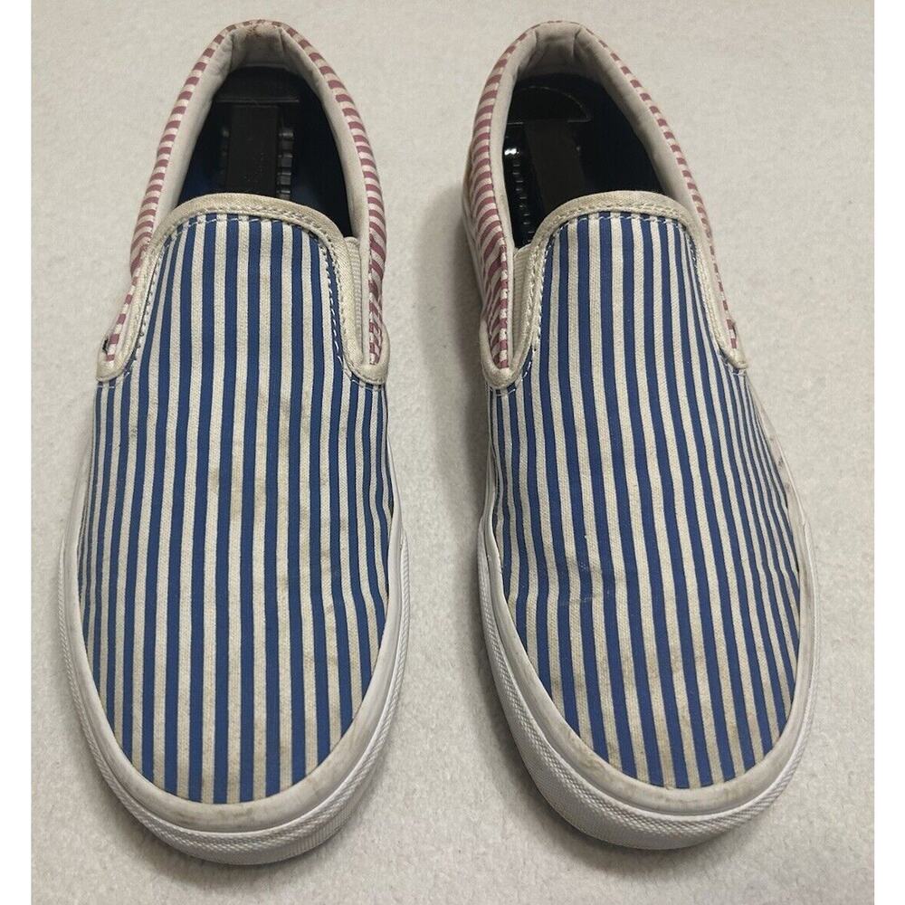 Vans Madewell Womens Sneakers 8.5 Colorful Mixed Stripe Deck Club Slip On Shoes - Picture 7 of 11